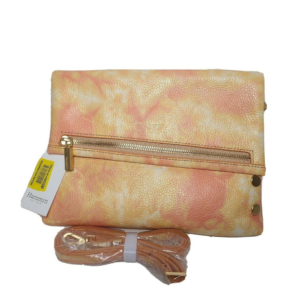 Hammitt VIP Medium Crossbody purse bag Marigold Mango Tie Dye yellow gold new